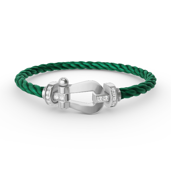 [Revel Jewelry]FORCE LARGE HORSESHOE HALF DIAMOND BRACELET SILVER