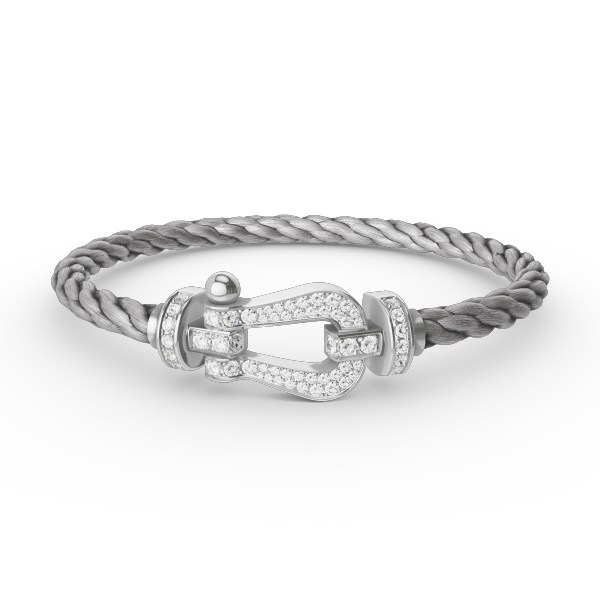 [Revel Jewelry]FORCE LARGE HORSESHOE FULL DIAMOND BRACELET SILVER