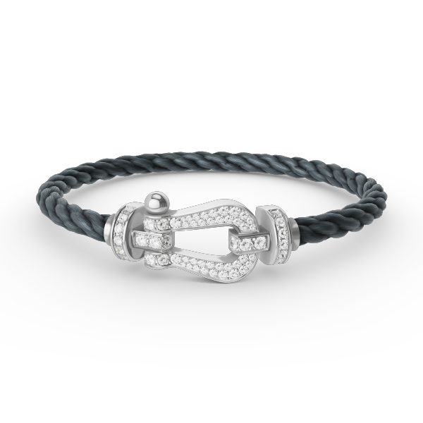 [Revel Jewelry]FORCE LARGE HORSESHOE FULL DIAMOND BRACELET SILVER