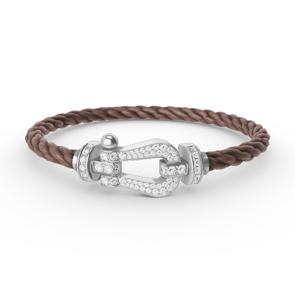 [Revel Jewelry]FORCE LARGE HORSESHOE FULL DIAMOND BRACELET SILVER