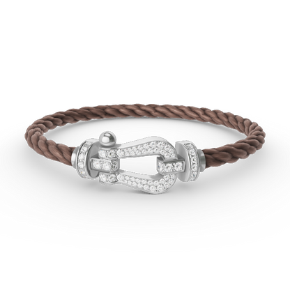 [Revel Jewelry]FORCE LARGE HORSESHOE FULL DIAMOND BRACELET SILVER