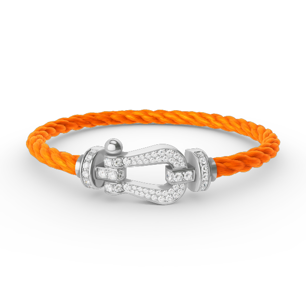 [Revel Jewelry]FORCE LARGE HORSESHOE FULL DIAMOND BRACELET SILVER