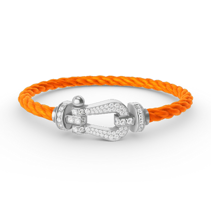 [Revel Jewelry]FORCE LARGE HORSESHOE FULL DIAMOND BRACELET SILVER