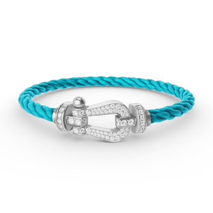[Revel Jewelry]FORCE LARGE HORSESHOE FULL DIAMOND BRACELET SILVER