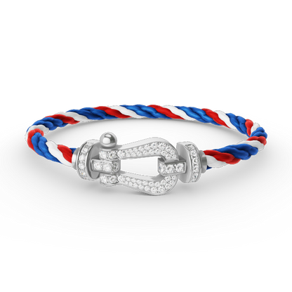 [Revel Jewelry]FORCE LARGE HORSESHOE FULL DIAMOND BRACELET SILVER