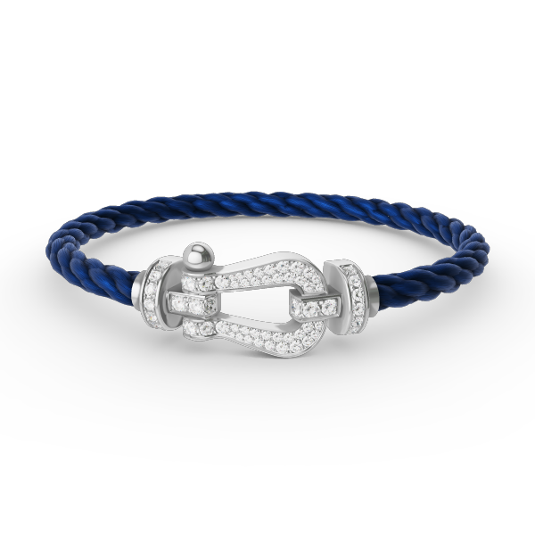 [Revel Jewelry]FORCE LARGE HORSESHOE FULL DIAMOND BRACELET SILVER