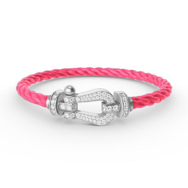 [Revel Jewelry]FORCE LARGE HORSESHOE FULL DIAMOND BRACELET SILVER