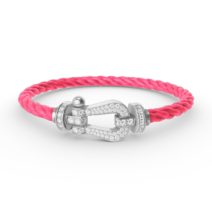 [Revel Jewelry]FORCE LARGE HORSESHOE FULL DIAMOND BRACELET SILVER