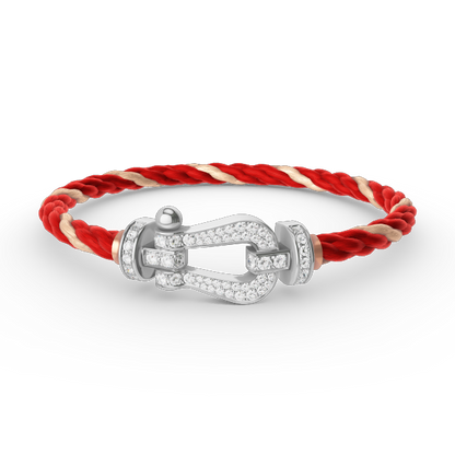 [Revel Jewelry]FORCE LARGE HORSESHOE FULL DIAMOND BRACELET SILVER