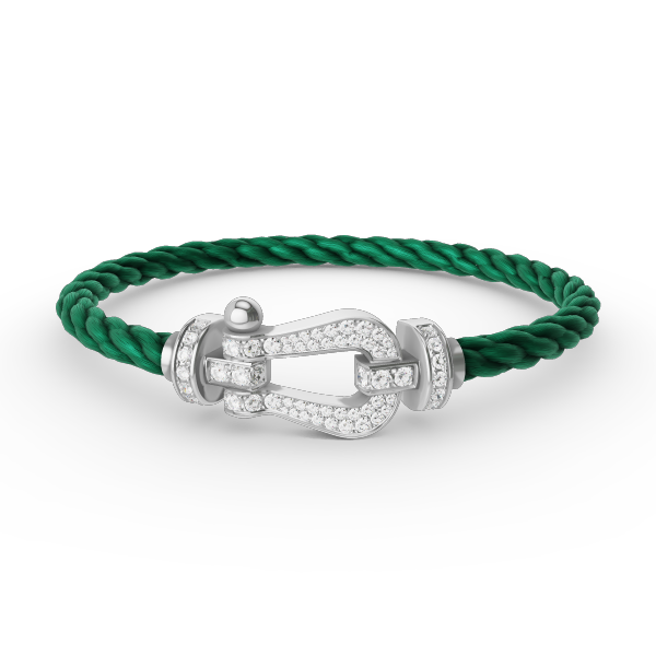 [Revel Jewelry]FORCE LARGE HORSESHOE FULL DIAMOND BRACELET SILVER