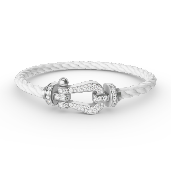 [Revel Jewelry]FORCE LARGE HORSESHOE FULL DIAMOND BRACELET SILVER