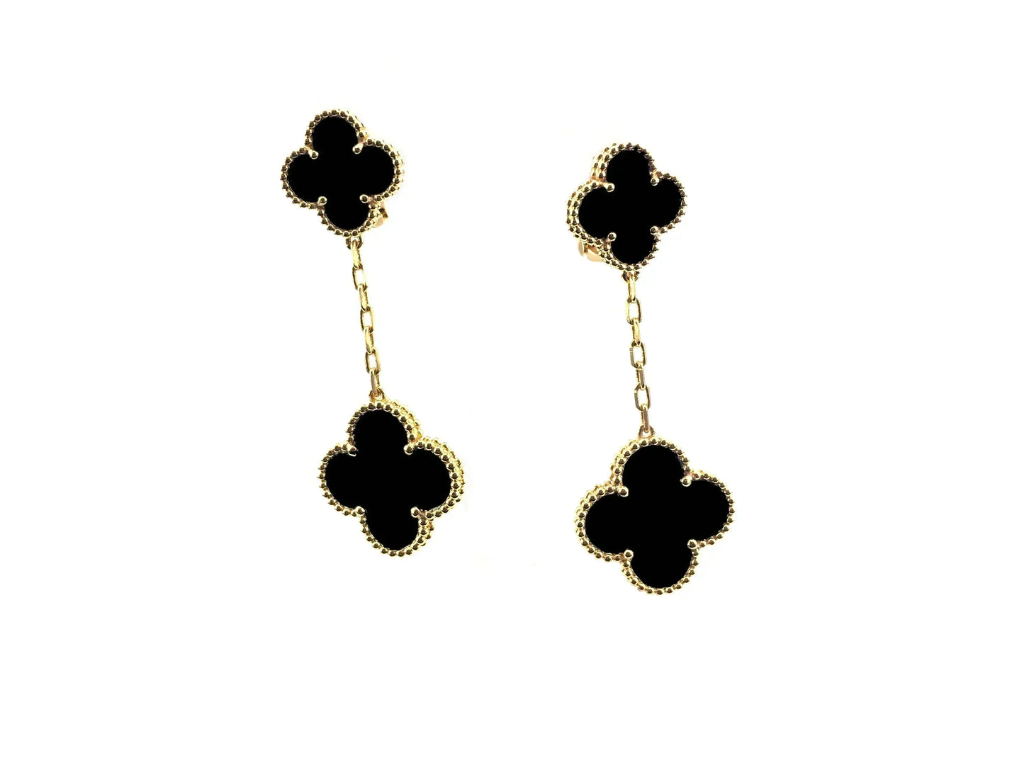 [Revel Jewelry]CLOVER 2 MOTIFS  EARRINGS (MULTIPLE CHOICESC