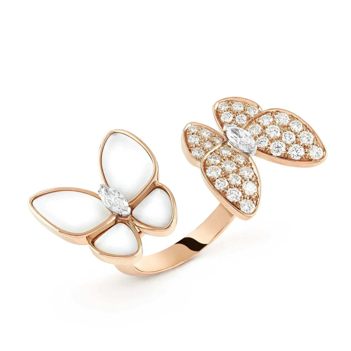 [Revel Jewelry]TWIN BUTTERFLY DIAMOND MOP RING