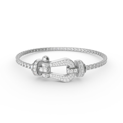 [Revel Jewelry]FORCE  LARGE HORSESHOE FULL DIAMOND TENNIS BRACELET