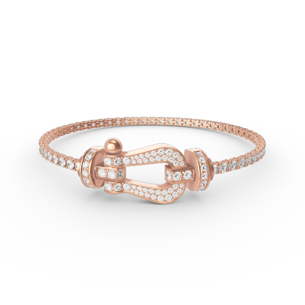 [Revel Jewelry]FORCE  LARGE HORSESHOE FULL DIAMOND TENNIS BRACELET