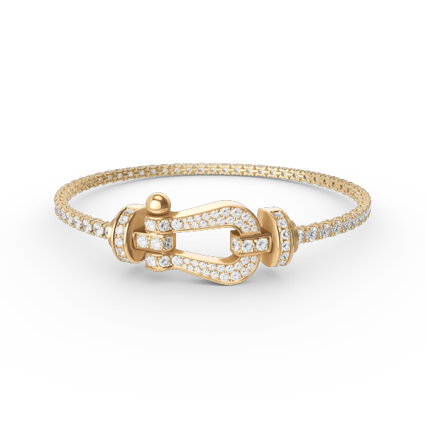 [Revel Jewelry]FORCE  LARGE HORSESHOE FULL DIAMOND TENNIS BRACELET