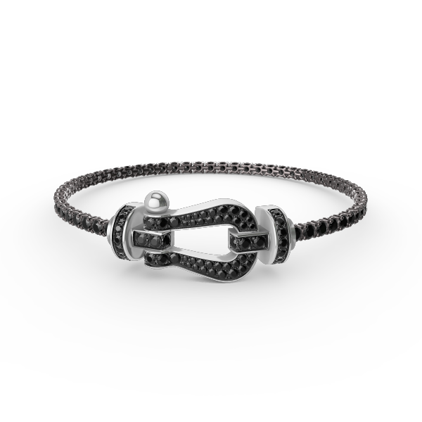 [Revel Jewelry]FORCE  LARGE HORSESHOE FULL DIAMOND TENNIS BRACELET