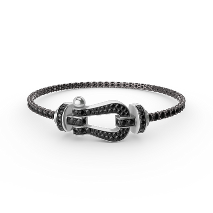 [Revel Jewelry]FORCE  LARGE HORSESHOE FULL DIAMOND TENNIS BRACELET